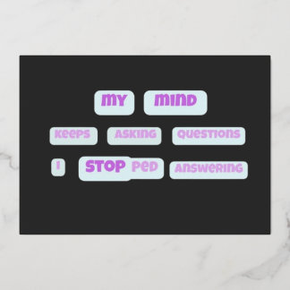 MY MIND STOP limited edition 781 pieces Foil Holiday Card