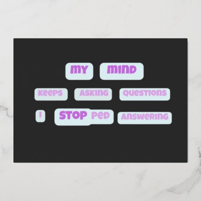 MY MIND STOP limited edition 781 pieces Foil Holiday Card (Front)