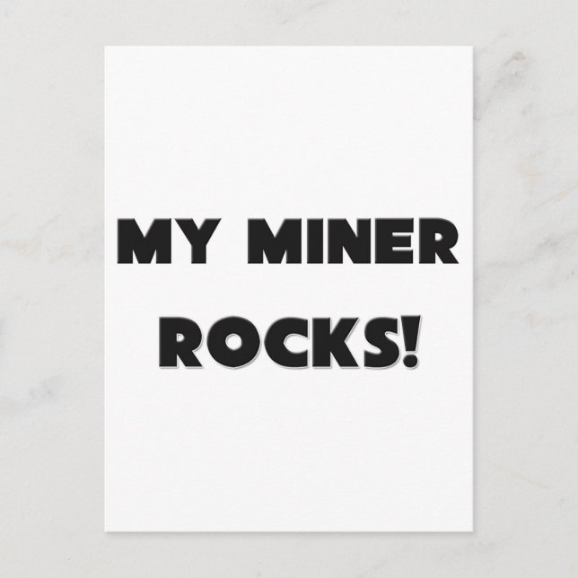 MY Miner ROCKS! Postcard (Front)