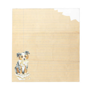 My Mini American Shepherd Ate My Homework Notepad
