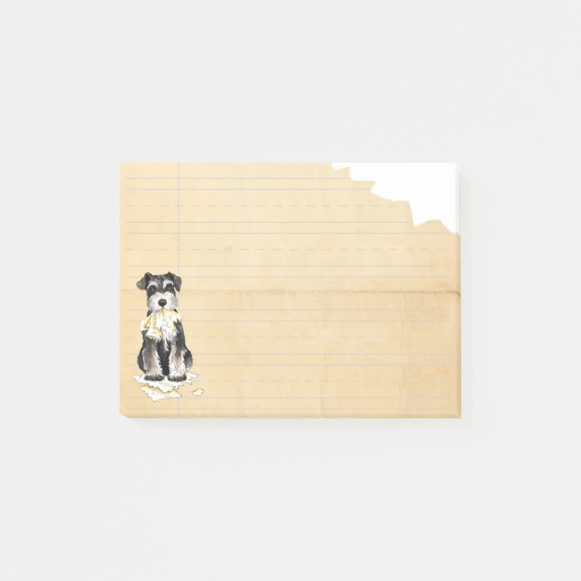 My Miniature Schnauzer Ate My Homework Post-it Notes (Front)