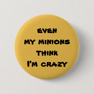 my minions 6 cm round badge
