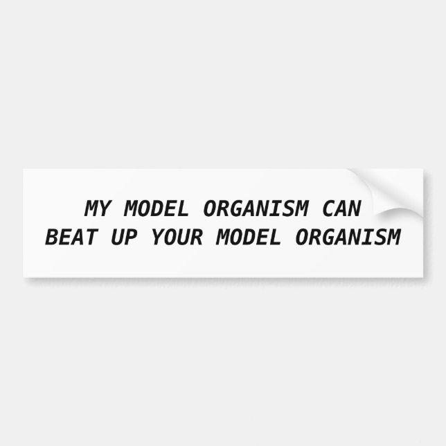 MY MODEL ORGANISM CAN BEAT UP YOUR MODEL ORGANISM BUMPER STICKER (Front)