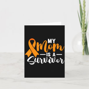 My Mom Is A Survivor Ms Awareness Orange Ribbon _2 Card