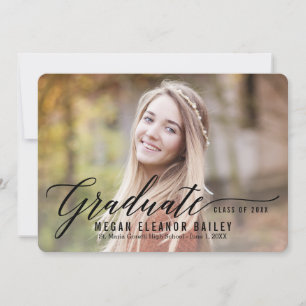 My Moment Graduation Announcement Invitation Black