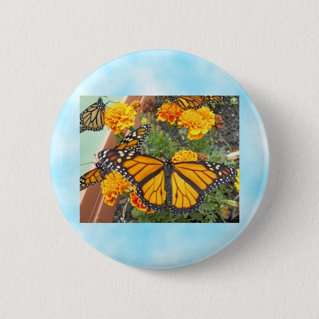 My Monarch Butterflies-button 6 Cm Round Badge (Front)