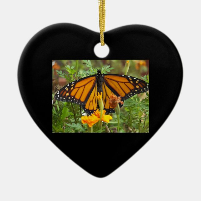 My Monarch Butterfly-heart ornament (Front)