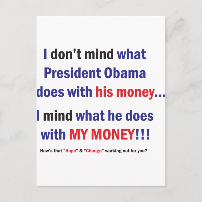 MY-MONEY POSTCARD (Front)