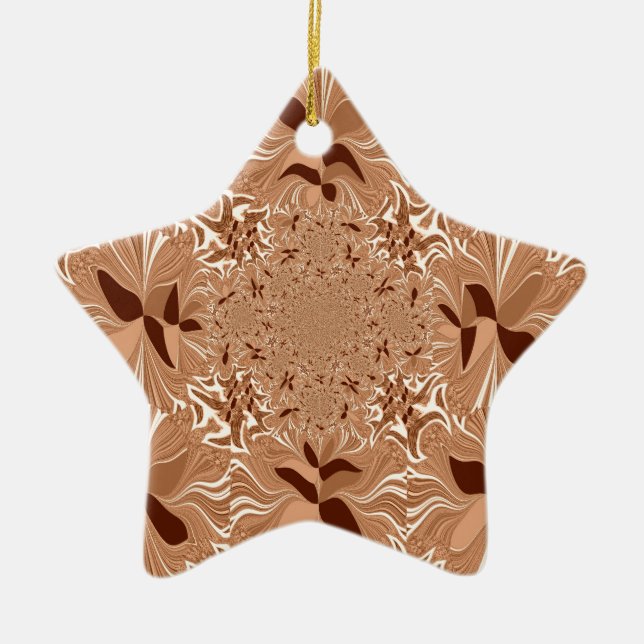 My Morning Coffee Colours Ceramic Tree Decoration (Front)
