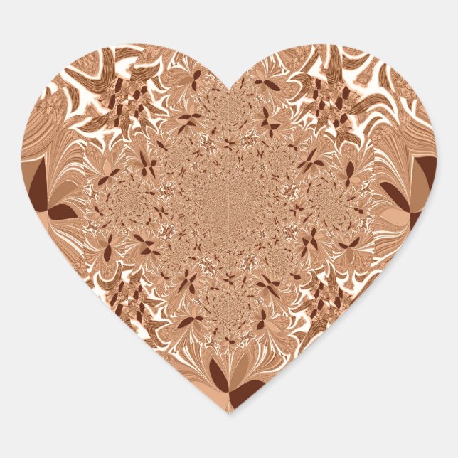 My Morning Coffee Colours Heart Sticker (Front)