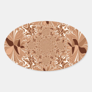 My Morning Coffee Colours Oval Sticker