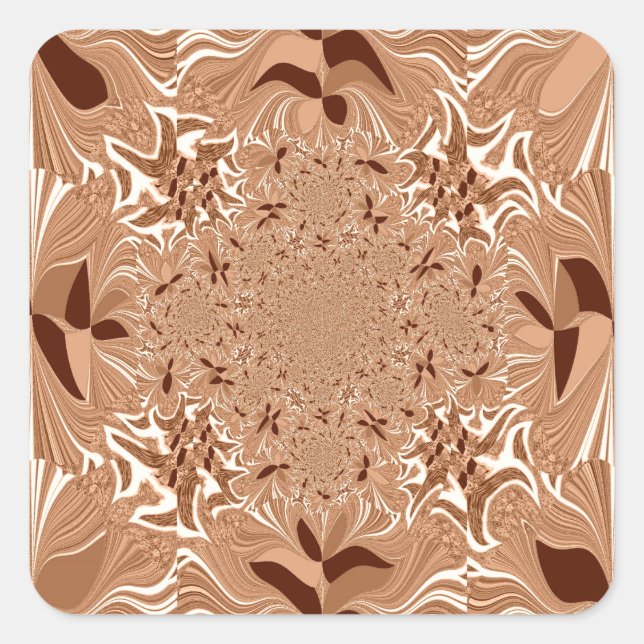 My Morning Coffee Colours Square Sticker (Front)