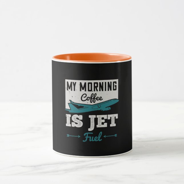 My Morning Coffee is Jet Fuel. Mug (Center)