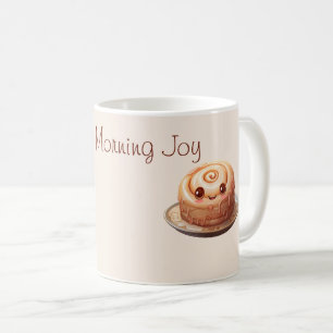 My Morning Joy Personalised Cinnamon Roll Cuteness Coffee Mug