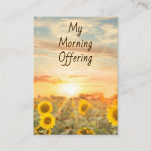 My Morning Offering Sunflower Sunrise Prayer Card