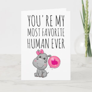 My Most Favourite Human   Valentines Day Holiday Card