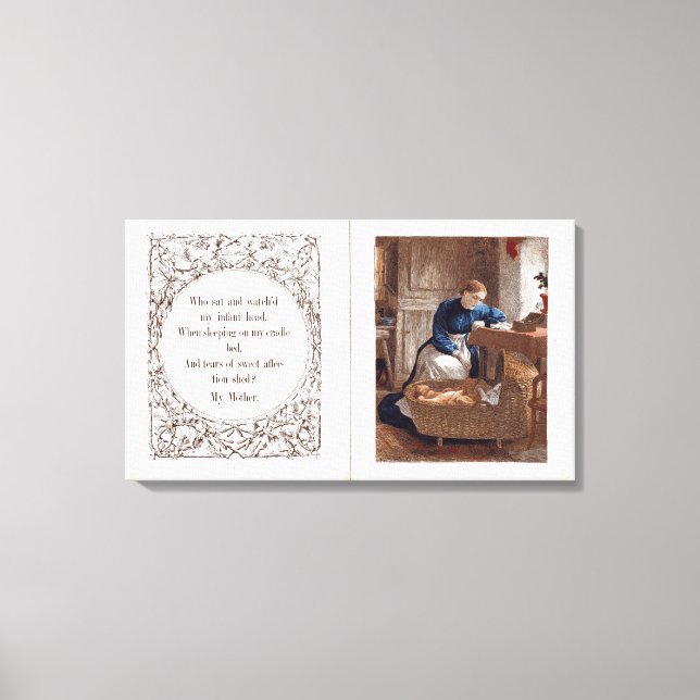 My Mother, a Poem by Ann Taylor Canvas Print (Front)