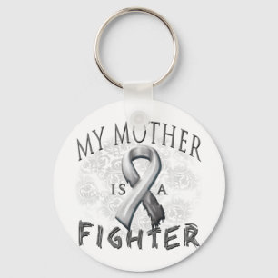 My Mother Is A Fighter Grey Key Ring
