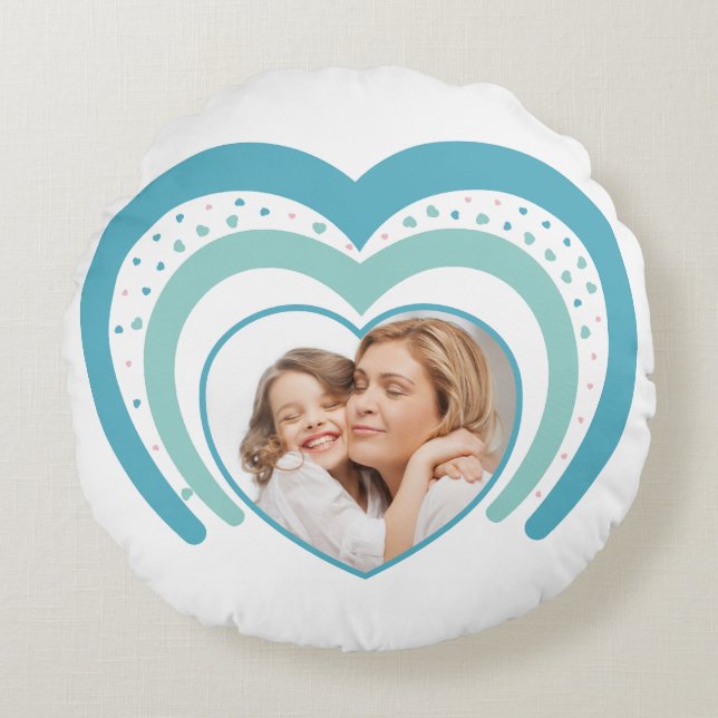 My mother is the sweet flower of love. round cushion (Front)