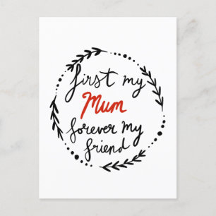 My mother, my friend holiday postcard