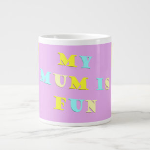 My Mum Design with poem colours pale mixed         Large Coffee Mug