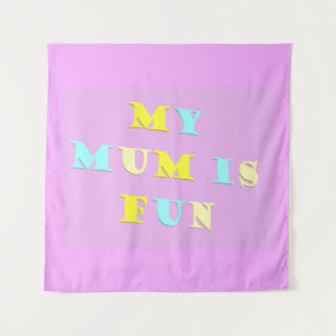 My Mum Design with poem colours pale mixed Tapestry