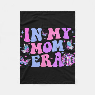 My Mum Era Lover Groovy Mum For Mother's Day Fleece Blanket