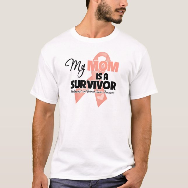 My Mum is a Survivor - Uterine Cancer T-Shirt (Front)