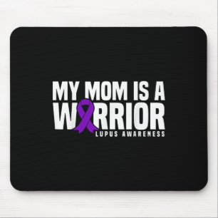 My Mum Is A Warrior Purple Ribbon Lupus Awareness Mouse Mat