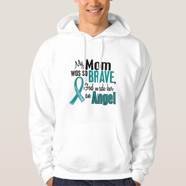 My Mum Is An Angel 1 Ovarian Cancer Hoodie (Front)