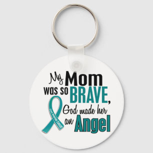 My Mum Is An Angel 1 Ovarian Cancer Key Ring