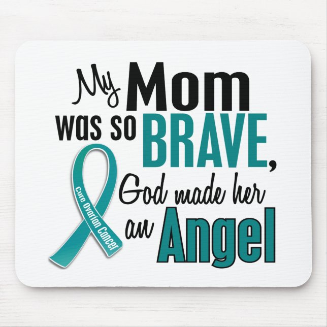 My Mum Is An Angel 1 Ovarian Cancer Mouse Mat (Front)