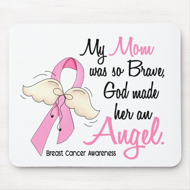 My Mum Is An Angel 2 Breast Cancer Mouse Mat (Front)