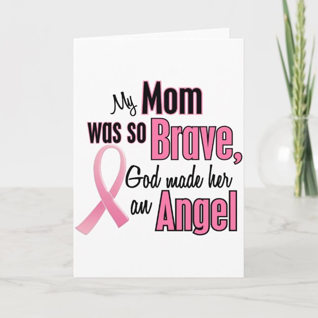 My Mum Is An Angel Breast Cancer Card (Front)