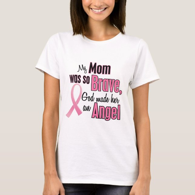 My Mum Is An Angel Breast Cancer T-Shirt (Front)