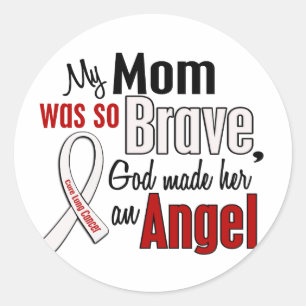 My Mum Is An Angel Lung Cancer Classic Round Sticker