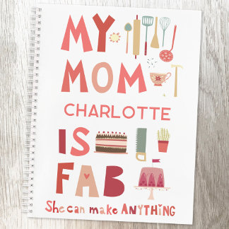 My Mum is Fab Personalised Fun Notebook