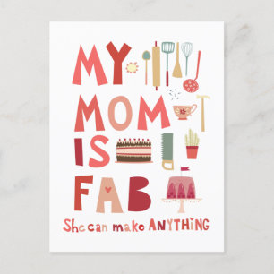 My Mum is Fab Postcard
