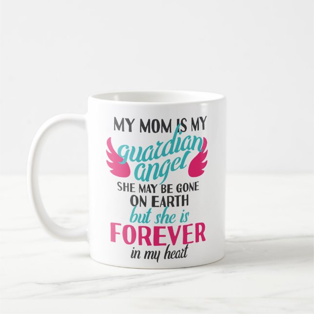 My Mum Is My Guardian Angel Mug In Memory Of Mum (Left)