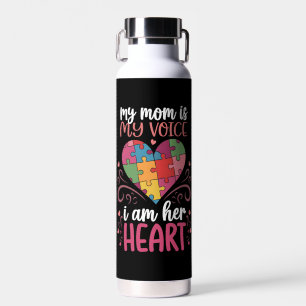 My Mum Is My Voice Autism Autistic Awareness Water Bottle