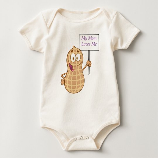 My Mum Loves Me Peanut Baby Bodysuit