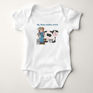 My Mum Milks Cows Baby Bodysuit