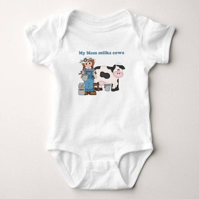 My Mum Milks Cows Baby Bodysuit (Front)