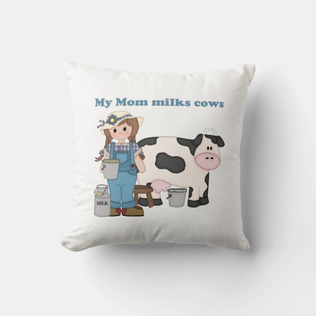 My Mum Milks Cows Cushion (Front)