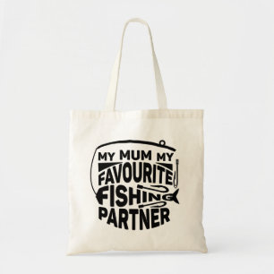 MY MUM MY FAVOURITE FISHING PARTNER. TOTE BAG