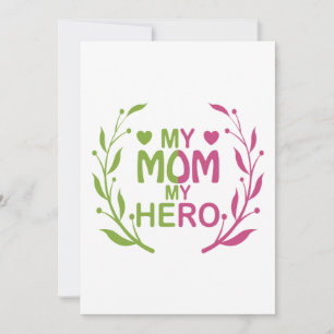My mum my hero mothers day gift idea best mum gift thank you card