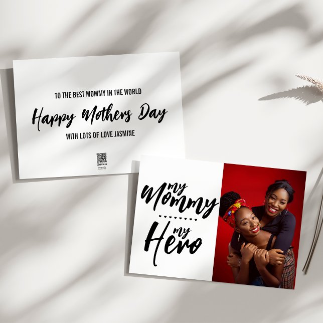 My Mum My Hero | Photo Mothers day  Holiday Card (Creator Uploaded)
