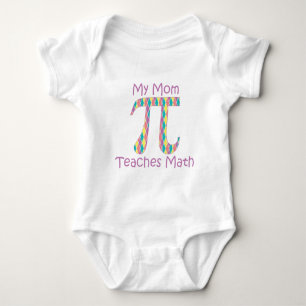 My Mum Teaches Math Pastel.png Baby Bodysuit