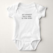 My Mummy has a bun in the oven Baby Bodysuit Black
