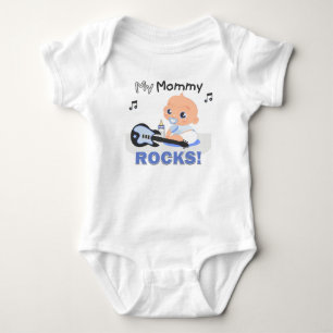 My Mummy Rocks Blue Guitar Infant Creeper BodySuit